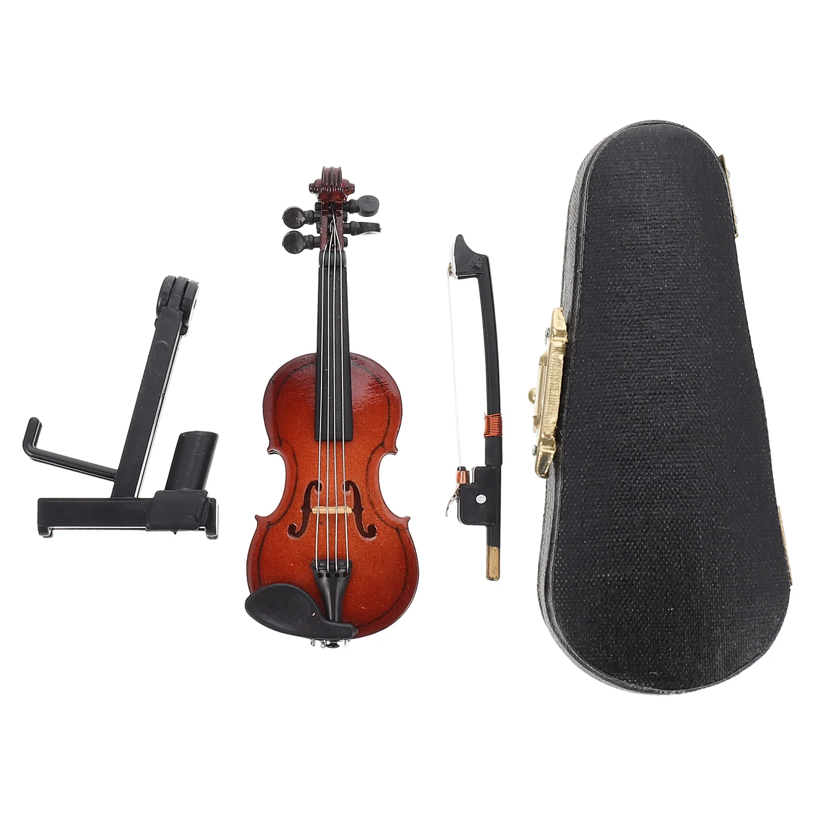 

1Set Wood Miniature Violin Adornment Realistic Desktop Decor Delicate Romantic Violin Photo Prop Photo Props Desktop Decor