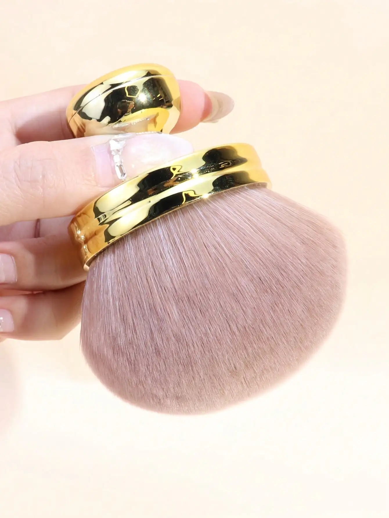 1 Stück extra großer Make-up-Pinsel für loses Puder, tragbarer, weicher, multifunktionaler Rouge-Pinsel, Körperpinsel, Nagelkunst-Staubpinsel – Detail 4