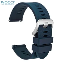 WOCCI Correa de reloj de silicona con textura de rayas de arco 18 mm 20 mm 22 mm 24 mm 26 mm para hombres y mujeres impermeable suave y resistente