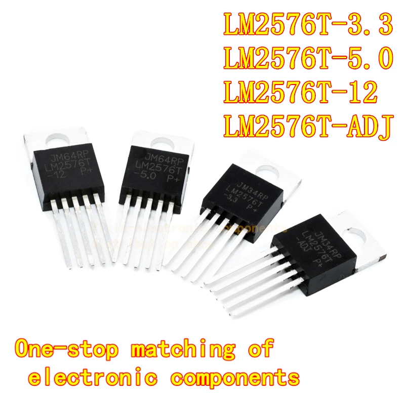 10ชิ้น TO220เสียบโดยตรงกับ2576t-adjlm LM2576T-5.0lm 2576t-12lm 2576T-3.35V ชิปวงจรควบคุมวงจรรวม2596T ห้าขา LM 2576T