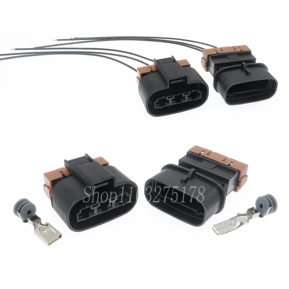 1 Set 3 Pin PK011-03027 PK015-03027 Car Large Current High Power Connector Auto Waterproof Wire Cable Socket with 20cm Wires
