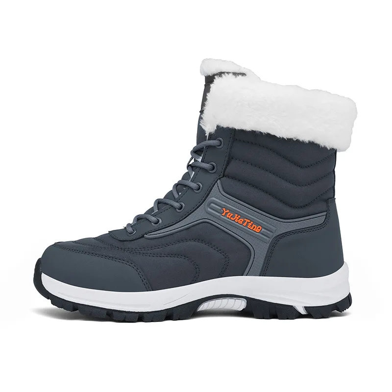 Winter Warm Men's and Women's Velvet Cotton Warm Shoes Outdoor Mountaineering Medium Tube High Top Snow Boots