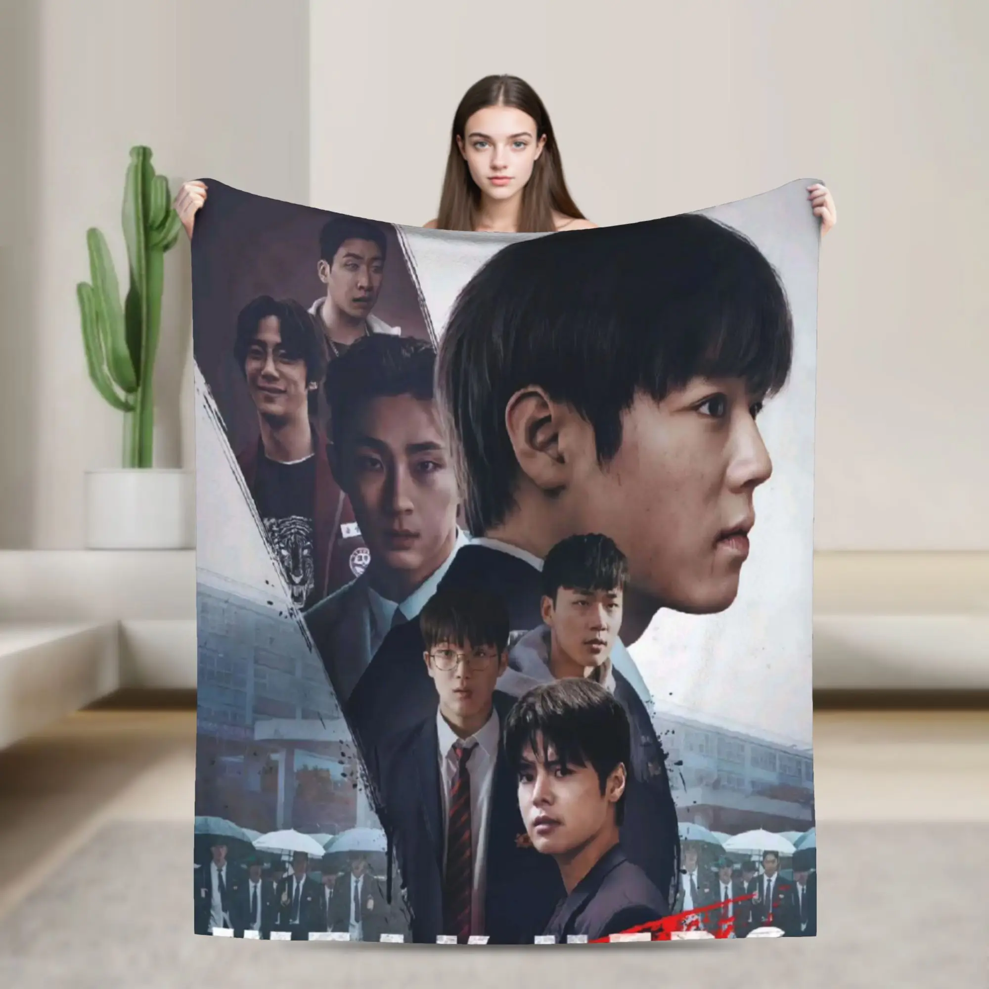 Hot Kdrama Weak Hero Class Blanket  Warm Comfortable Plush Throw Blanket For Kids Adult Home Decor Flannel Bedspread Bed Cover