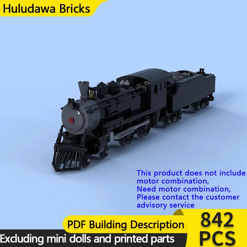 

City Car Model MOC Building Bricks American 4-4-0 Steam Engine Modular Technology Gifts Holiday Assemble Children Toys Suit