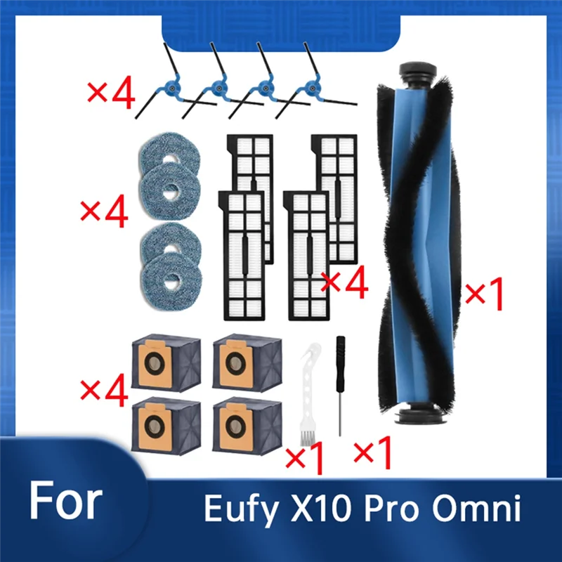 【Hot Cake】Voor Eufy X10 Pro Omni Stofzuiger Accessoires Roller Zijborstel Filter Mop Pad Stofzak Ultra Duurzame Accessoires
