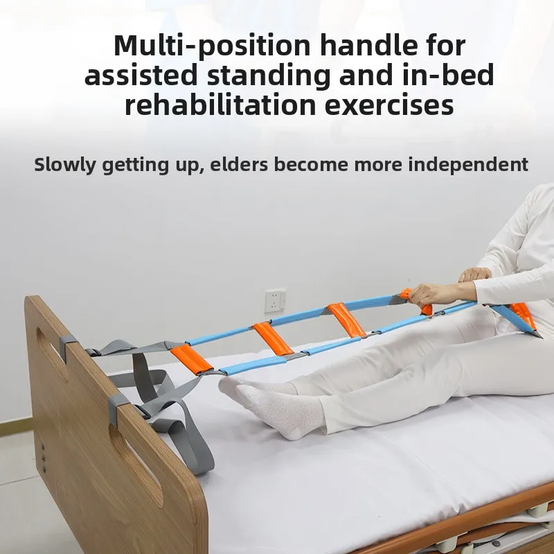 Bed Ladder Pull Up Assist Bed Rope Ladder for Seniors, Bedridden Assistance Lift Up Belt Daily Living and Mobility Aid Hand Grip