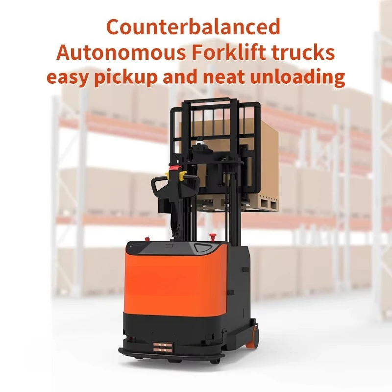 Forklift Robot, Auto‑charging Cycle Operation, High Positioning Accuracy, For Commercial Production Line Material Delivery