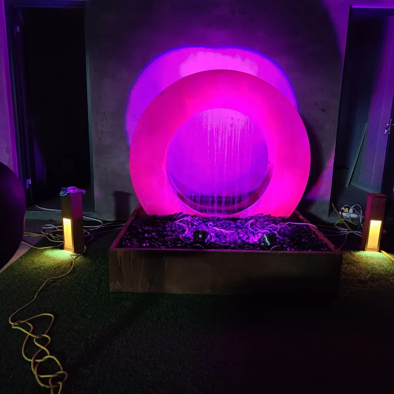 مخصص. ميزات ريفي LED جدار فولاذي كورتن عالي الجودة ديكور حديقة ستارة معدنية #5