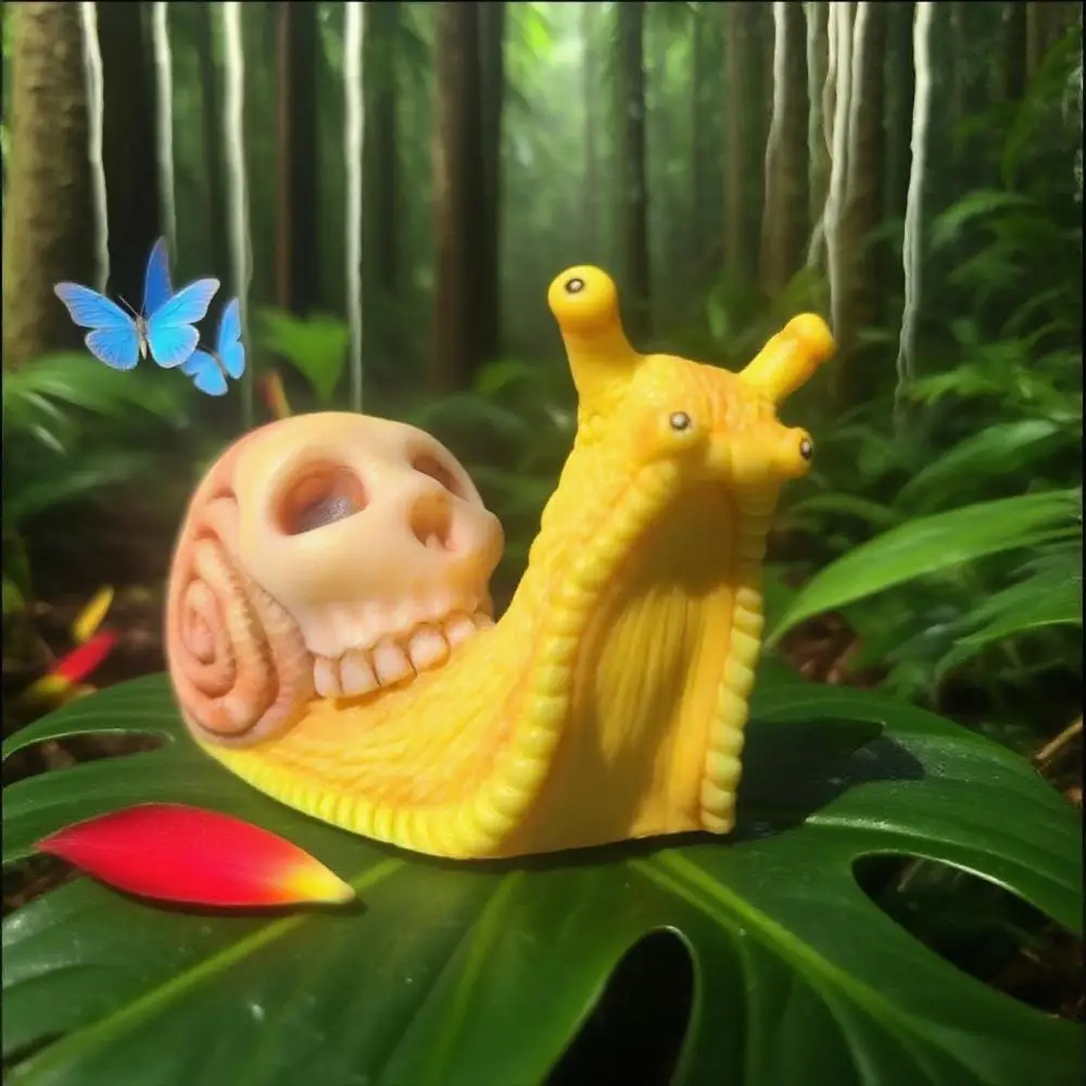 Halloween 3D Schädel Schnecke Aromatherapie Kerze Silikonform Halloween DIY Monster Schnecke Gips Ornamente