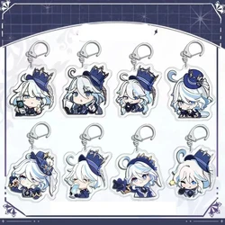 4 Styles Game Key Chain Ring Cute Focalors Furina Cartoon Keyring Accessories Pendant Gift