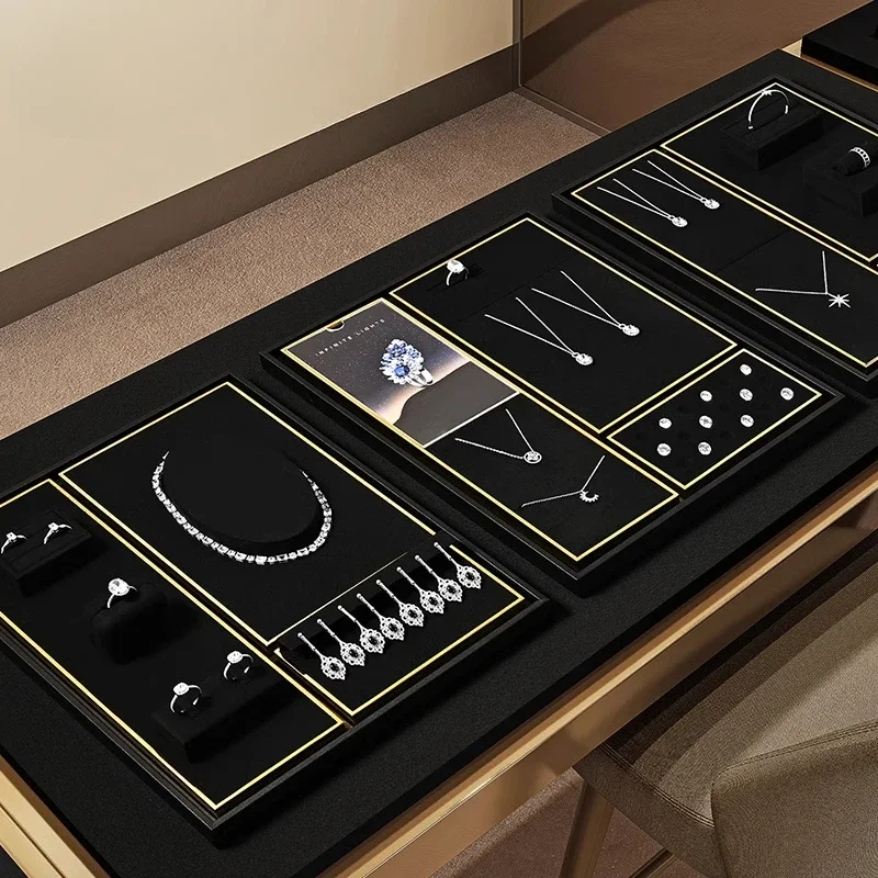 

Light luxury jewelry display plate, ultra-fine metal ring, necklace pendant, high-end jewelry display props