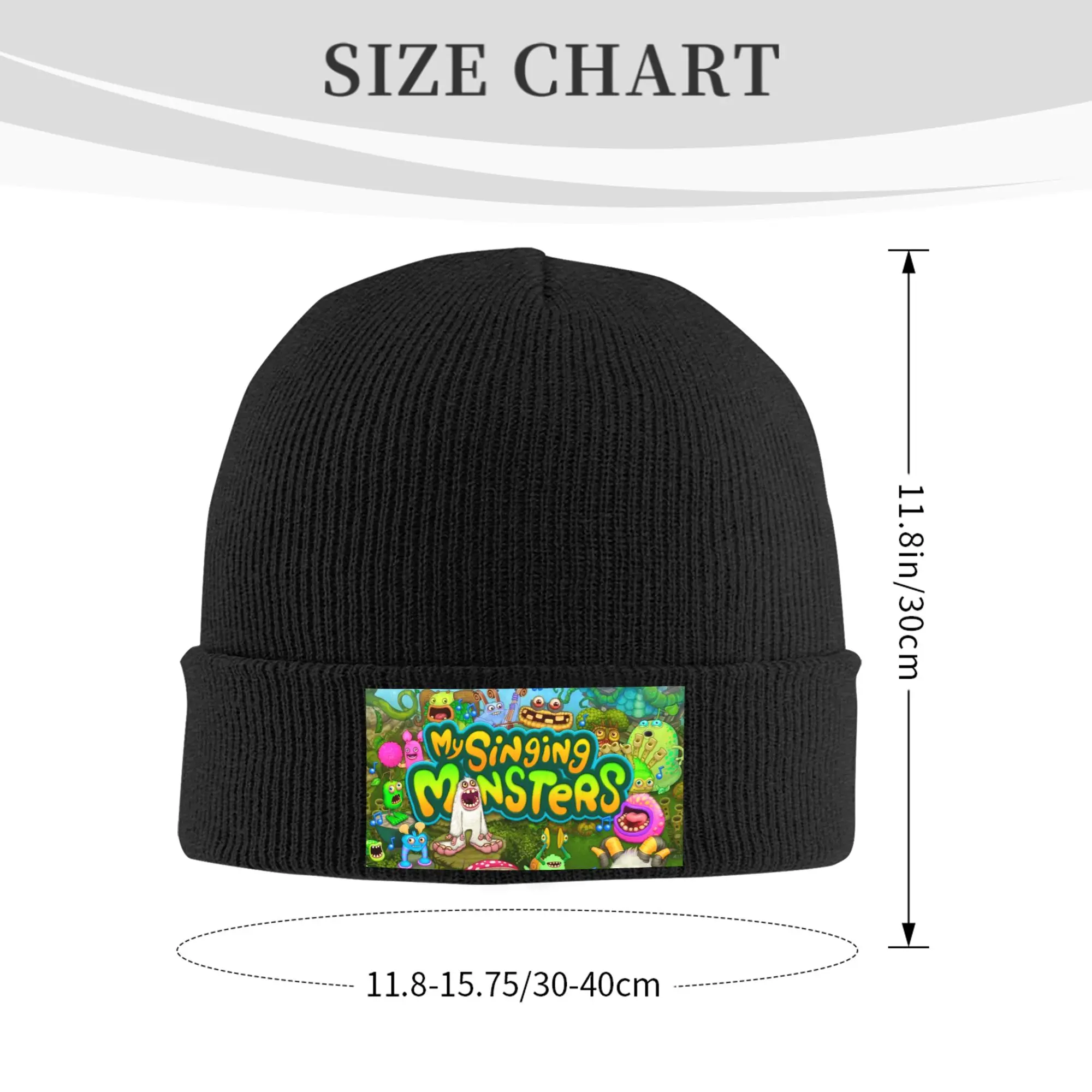 Custom My Singing Monsters Skullies Beanies Caps Cool Winter Warm Women Men Knitted Hat Adult Unisex  Bonnet Hat