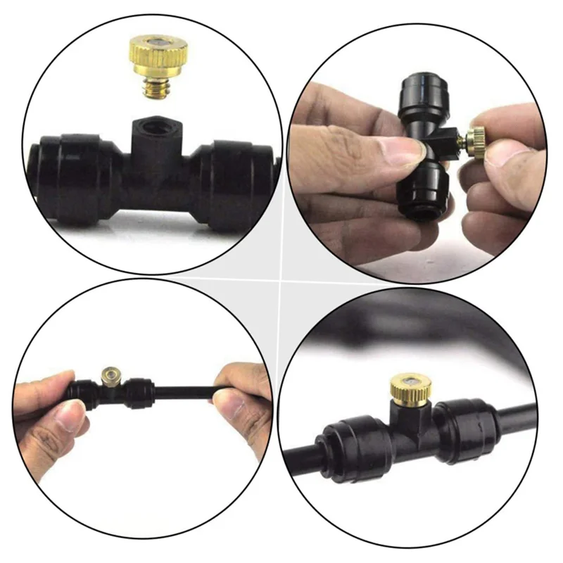 

AB33-1 Set Of Nozzles, Spray Cooling Kit Garden Sprayer Irrigation System Irrigation System Adjustable Spray