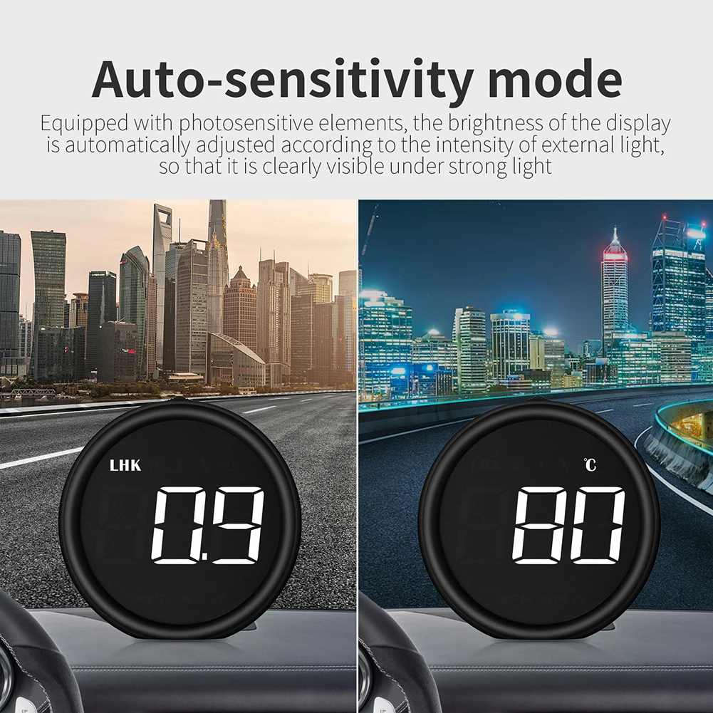OBD2 Head Up Display for Automobiles with Five Diagnostic Alarms and Real-Time Vehicle Performance Measurement Functions