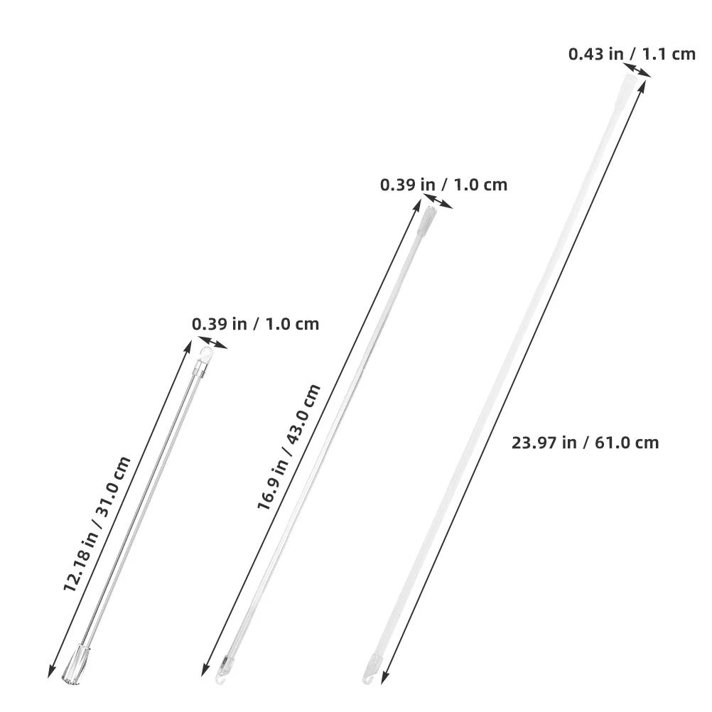 

3Pcs Window Blind Accessories Sturdy Vertical Blind Tilt Rod Replacement Hook for Home Office Curtains Blinds Rod