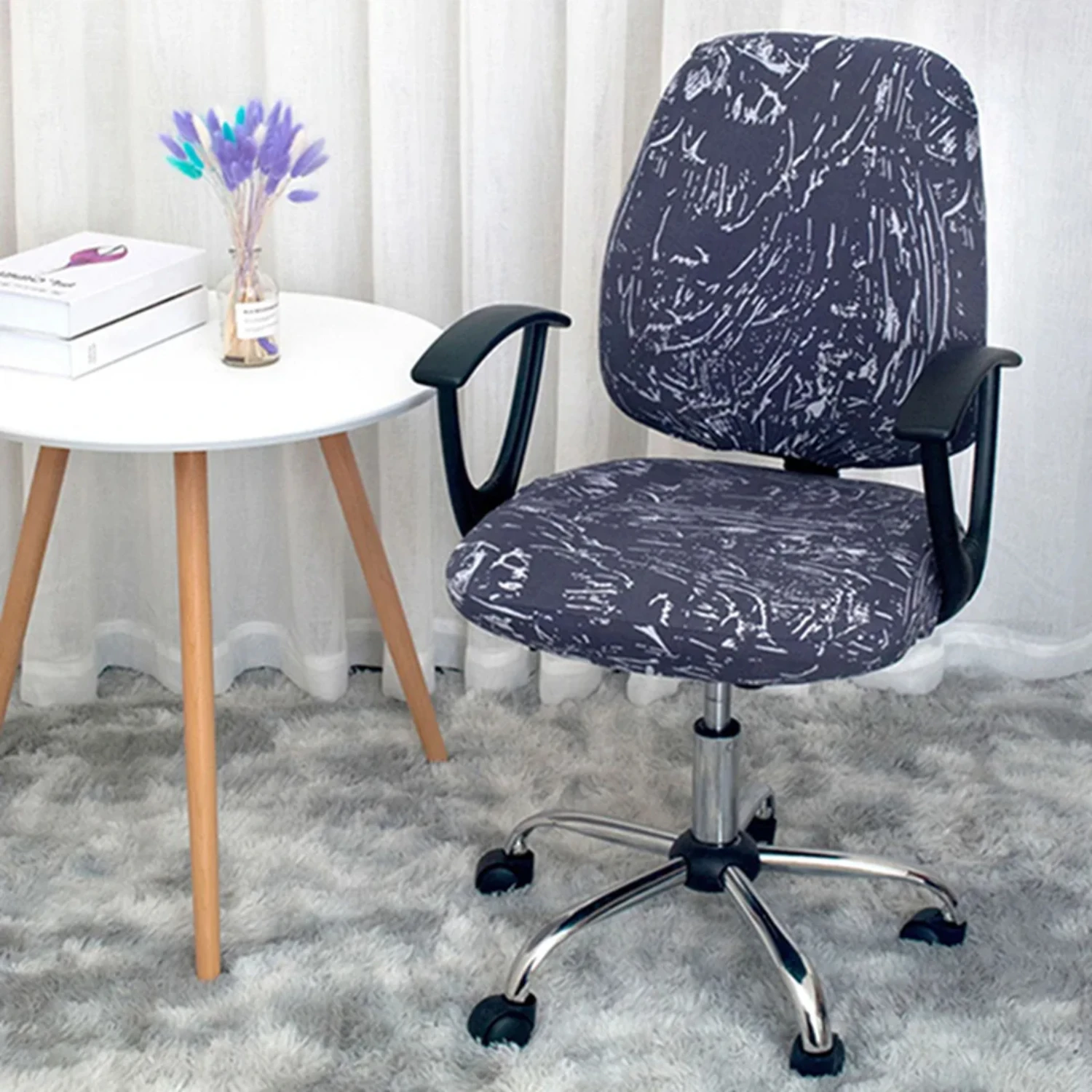 Office Chair Cover Split Armchair Cover Stretch Computer Chair Slipcovers Removable Protector Decor