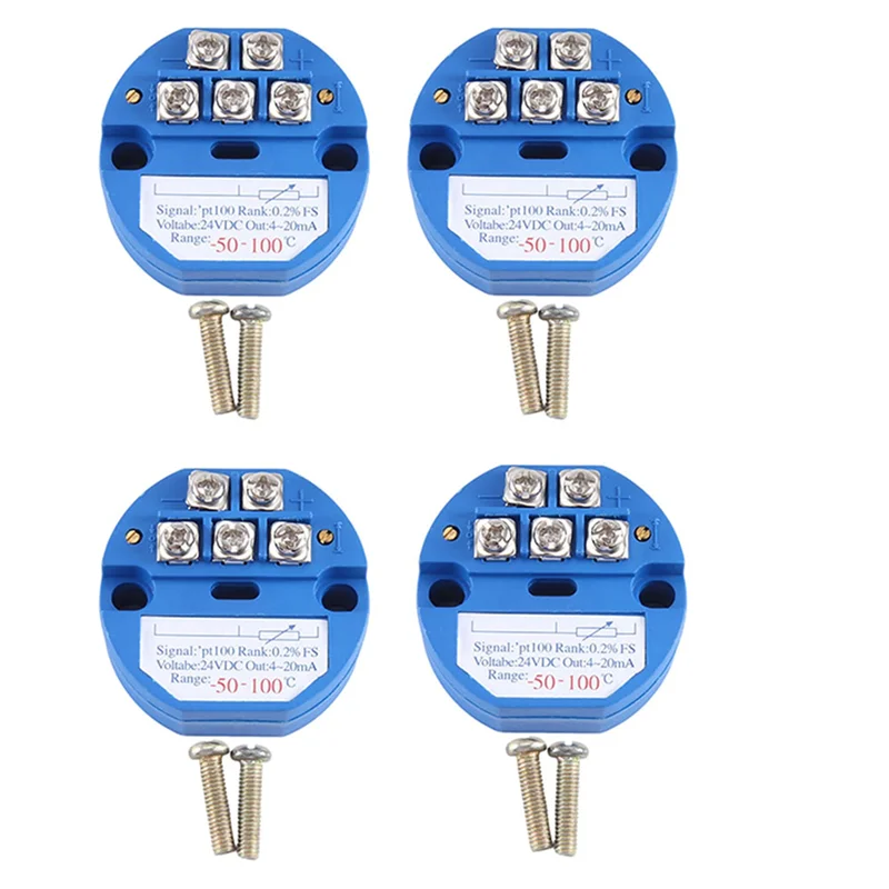 3CGRO-4X RTD PT100 Temperature Transmitter Module Thermal Resistance -50-100°C DC24V Output 4-20MA