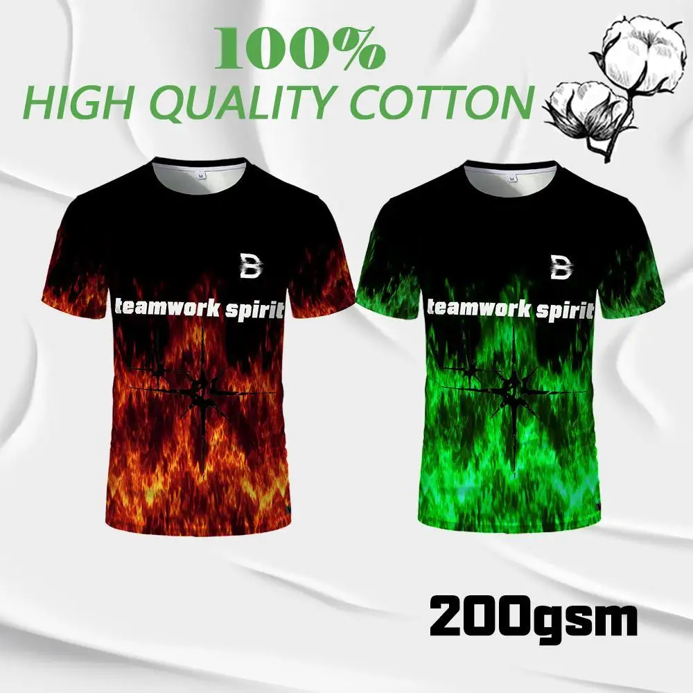 

Men's Race Training Team Spirit Custom Jersey Cool Flame Pattern Y2k Clothes Unisex Esports Trend Streetwear 100% Cotton T-shirt