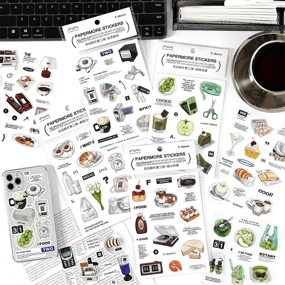 2 قطعة سلسلة الحياة الثلاثية يموت قطع ملصقات DIY بها بنفسك المواد اليدوية سجل القصاصات زخرفة خلفية مذكرات جماليات القرطاسية #2