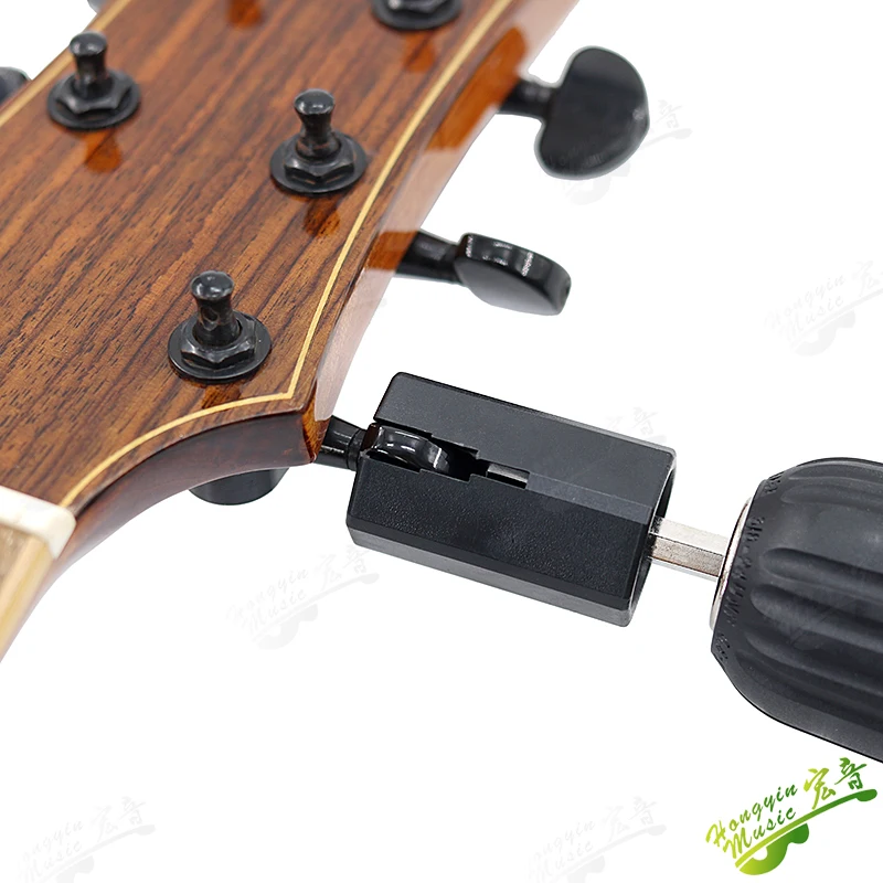 Automatic Guitar String Winding Drill Bit Rotary String Changer For Acoustic Guitar Bass Tuning Peg Accessory
