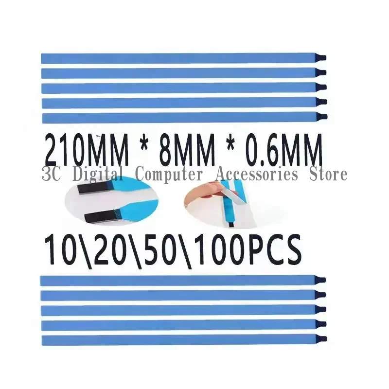 210mm * 8mm * 0.6mm cusp for laptop LCD tape double-sided easy pull glue display repair screen cell assembly adhesive phone Thic