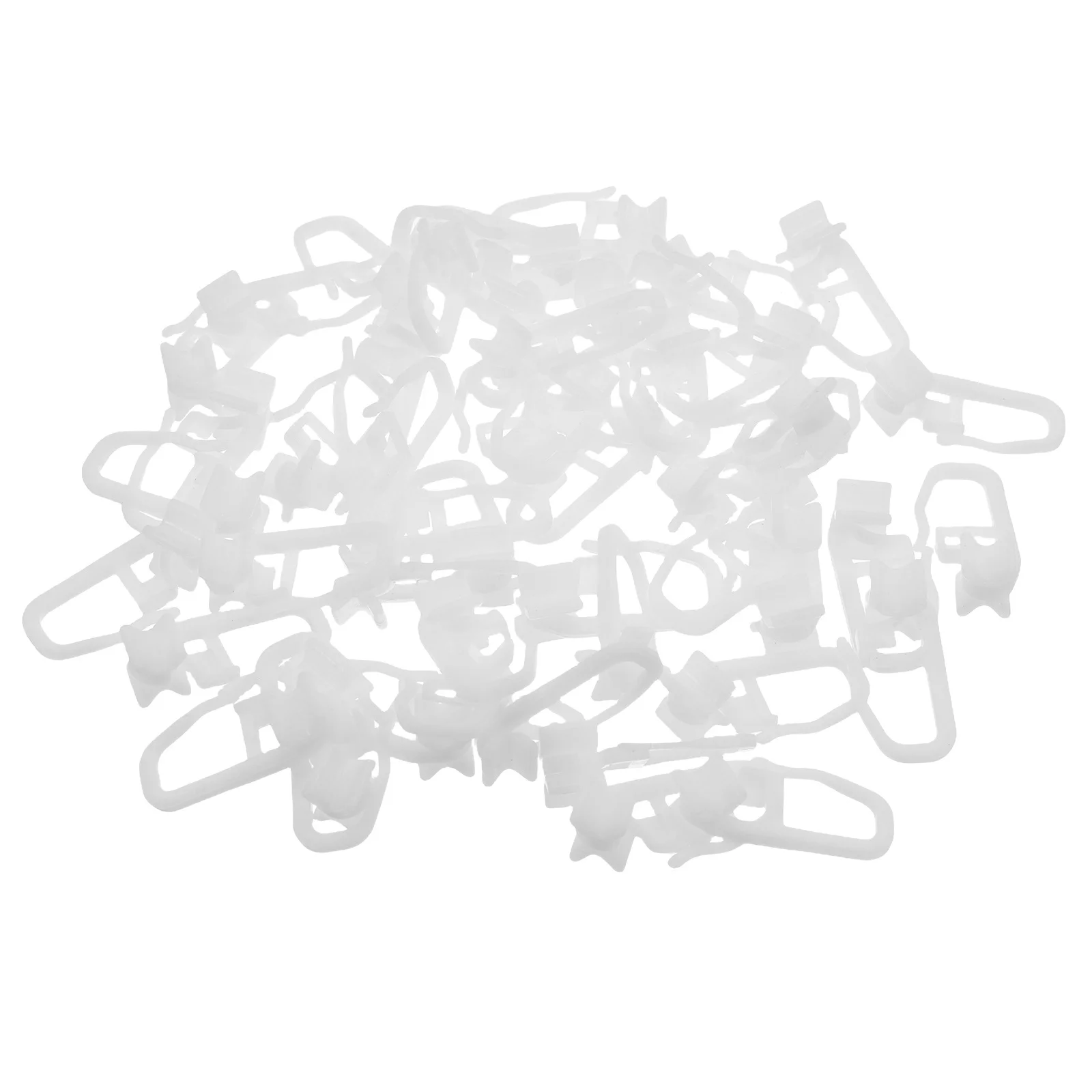 

50pcs Curtain Accessories Plastic Curtain Rail Hooks Silent Sliding Wheel Replacement For Shower Bathroom Window Coverings
