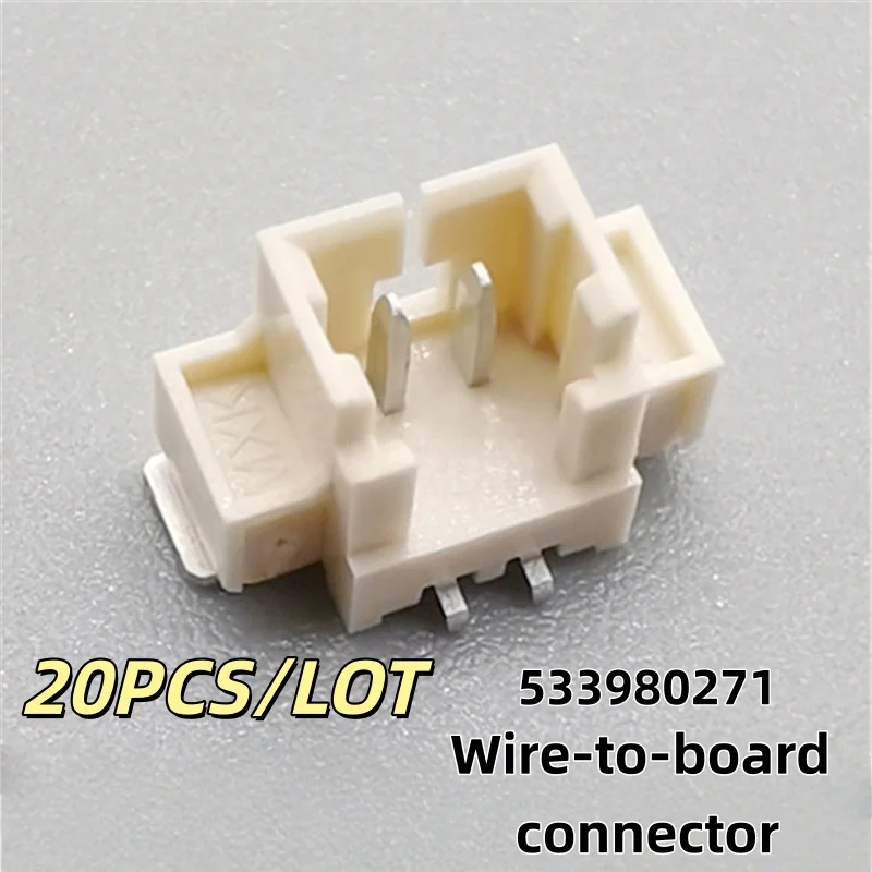 

20PCS/LOT 533980271 53398-0271 0533980271 2PIN P=1.25mm Wire-to-board connector New and Original