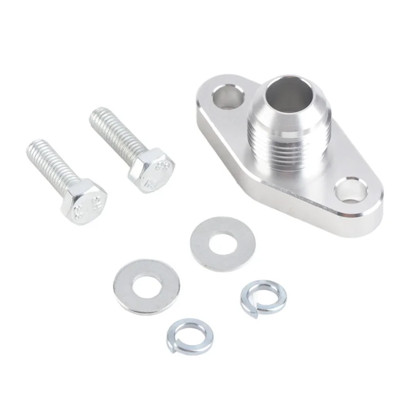 Retorno de Aceite Turbo 8AN, Brida de Drenaje de 1.5 Pulgadas, Compatible con Garrett GT15, GT17, IHI RHF4, TD04