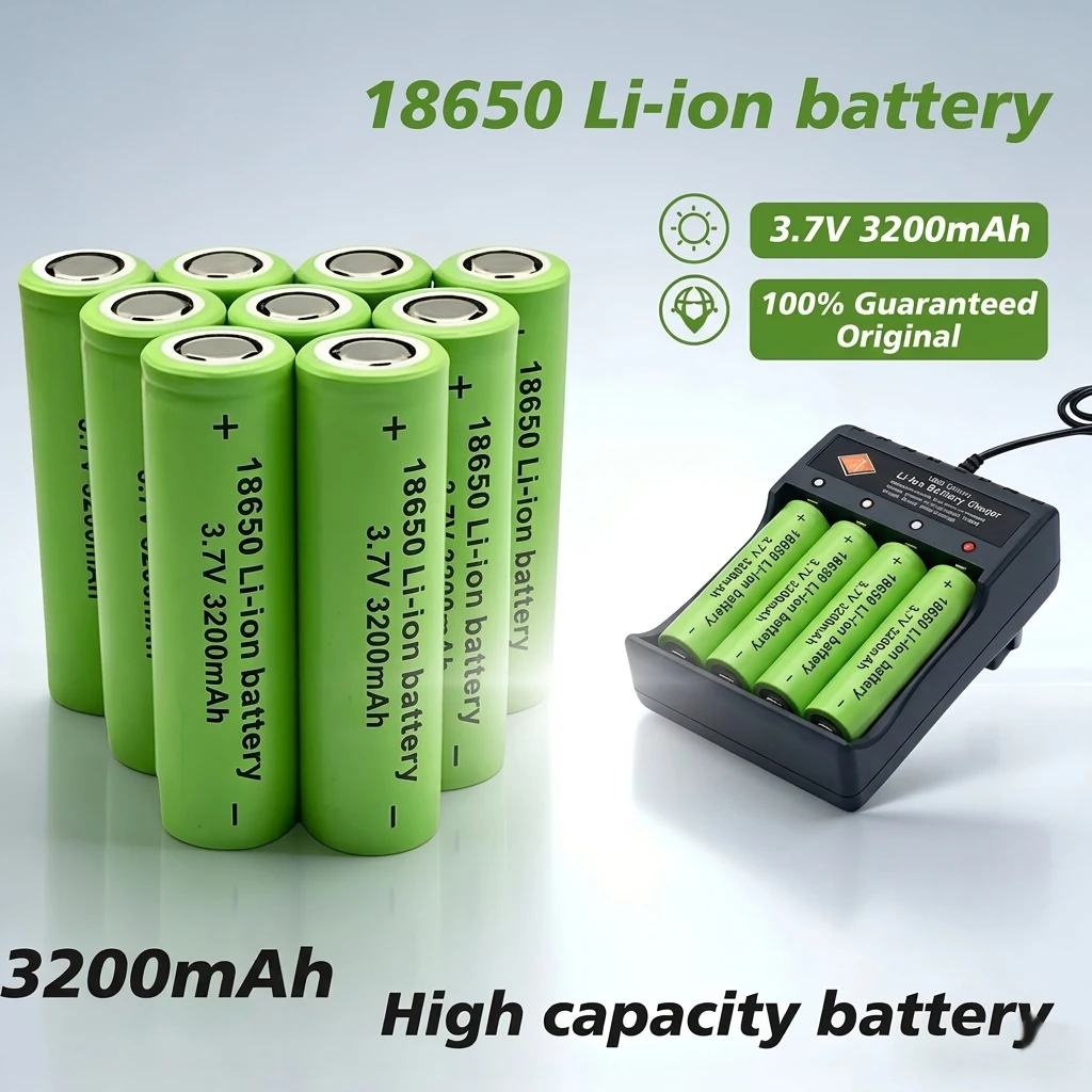 Original 18650 Battery 3.7V High Capacity Lithium Rechargeable Batteries for LED Flashlight Torch Toys Electric Tools