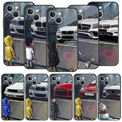 Boy See Sports Car Jdm Drift For iPhone 11 12 13 15 16 14 Pro Max Phone CaX XR XS 7 8 Plus 2020 Luxury Soft Cover Funda
