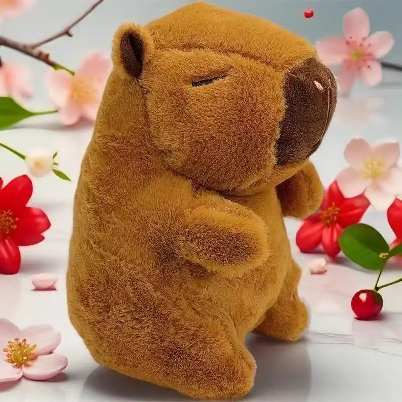 23cm Capybara Plush Simulation Capibara Anime Fluffty Toy Cute Doll Stuffed Animals Soft Doll Plush Christmas Thanksgiving Gift