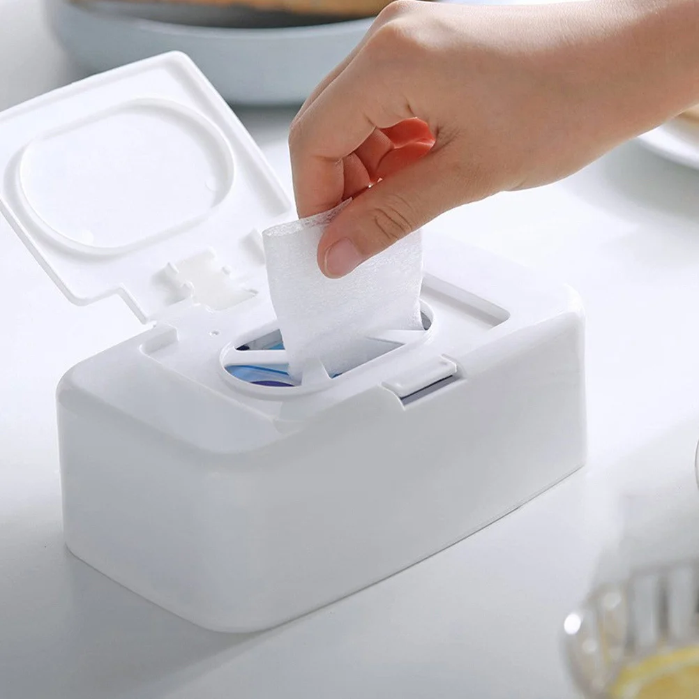 

2Pcs Wet Tissue Box Dispenser Refillable Waterproof Design for Household Bathroom Living Room Decorative Wipe Container