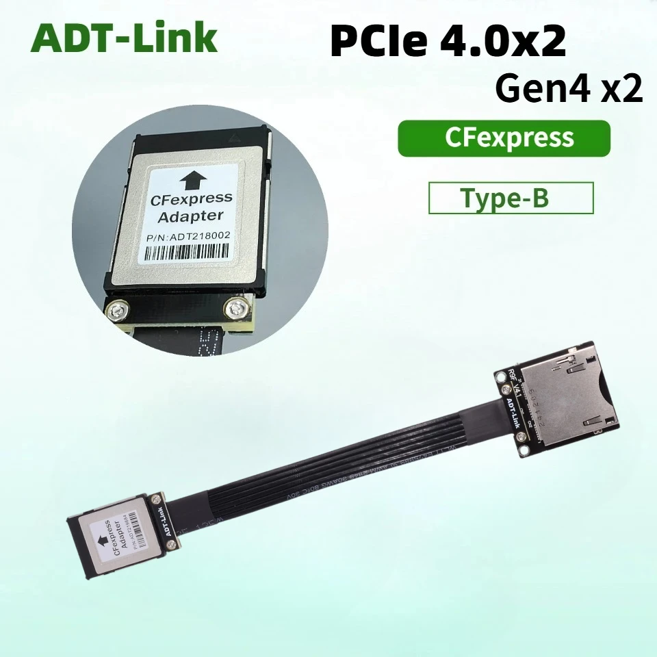 CFexpress SSD Extension Cable Adapter Type-B Memory Storage Card PCIe 4.0x2 Gen4 x2 Full Speed Stable 32Gb/Sec for SSD CFexpress