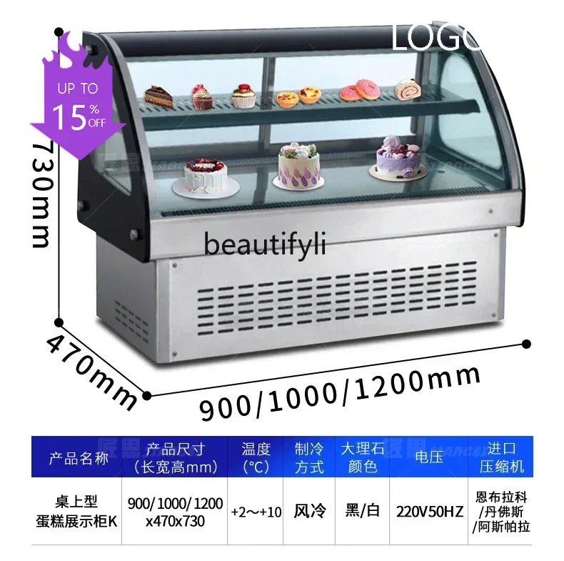 CCounter top cake display cabinet, fruit dessert beverage refrigerator commercial small counter freezer