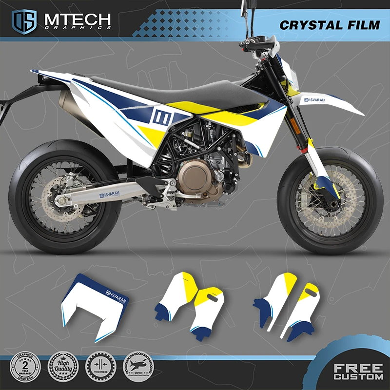 

DSMTECH Custom Team Graphics Decals Stickers Kits for Husqvarna 15-20 701 SUPERMOTO ENDURO 2015-2017 2018 2019 2020 018