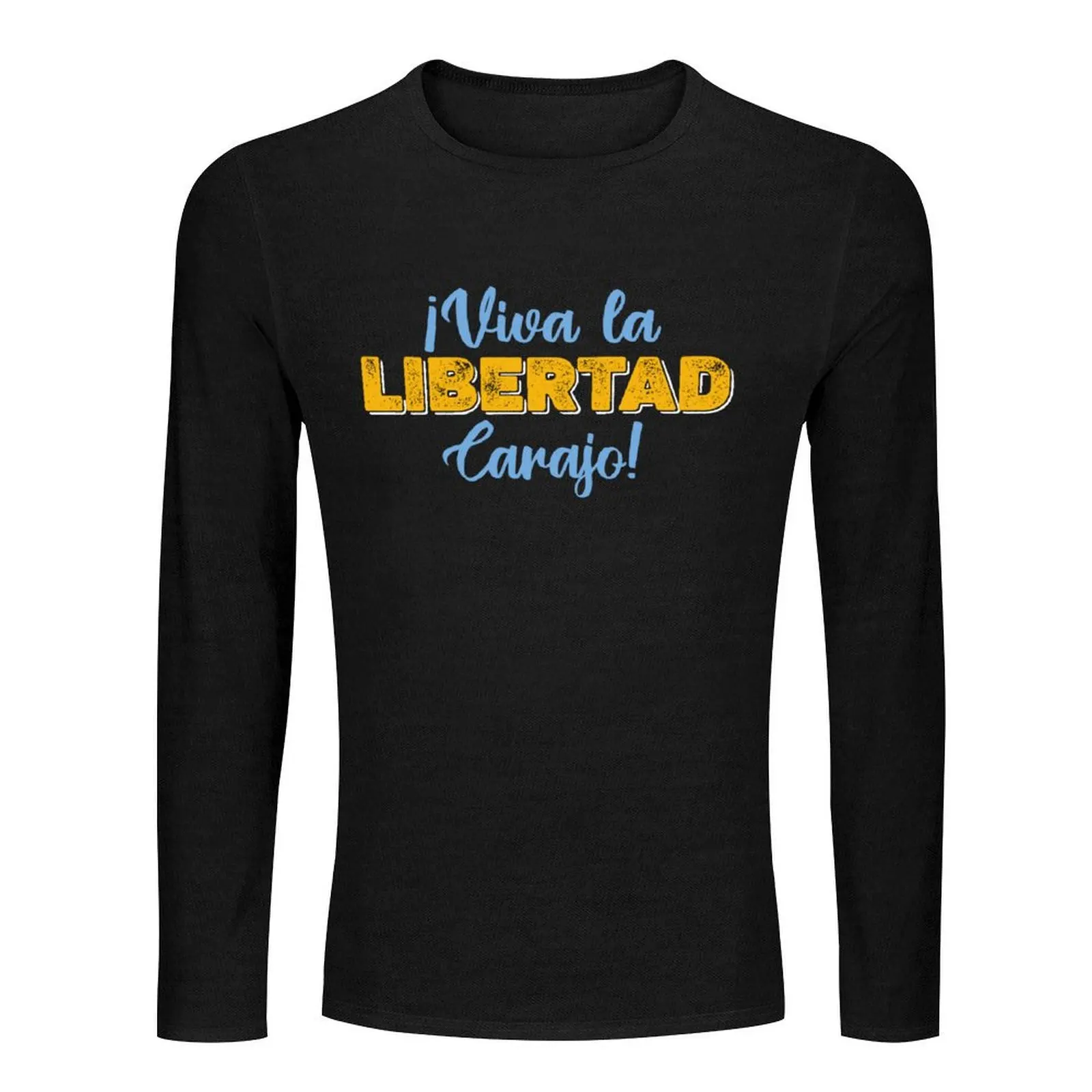 VIVA LA LIBERTAD CARAJO Long T-Shirt graphics t shirt tops boys animal print shirt cute clothes plain black t shirts men