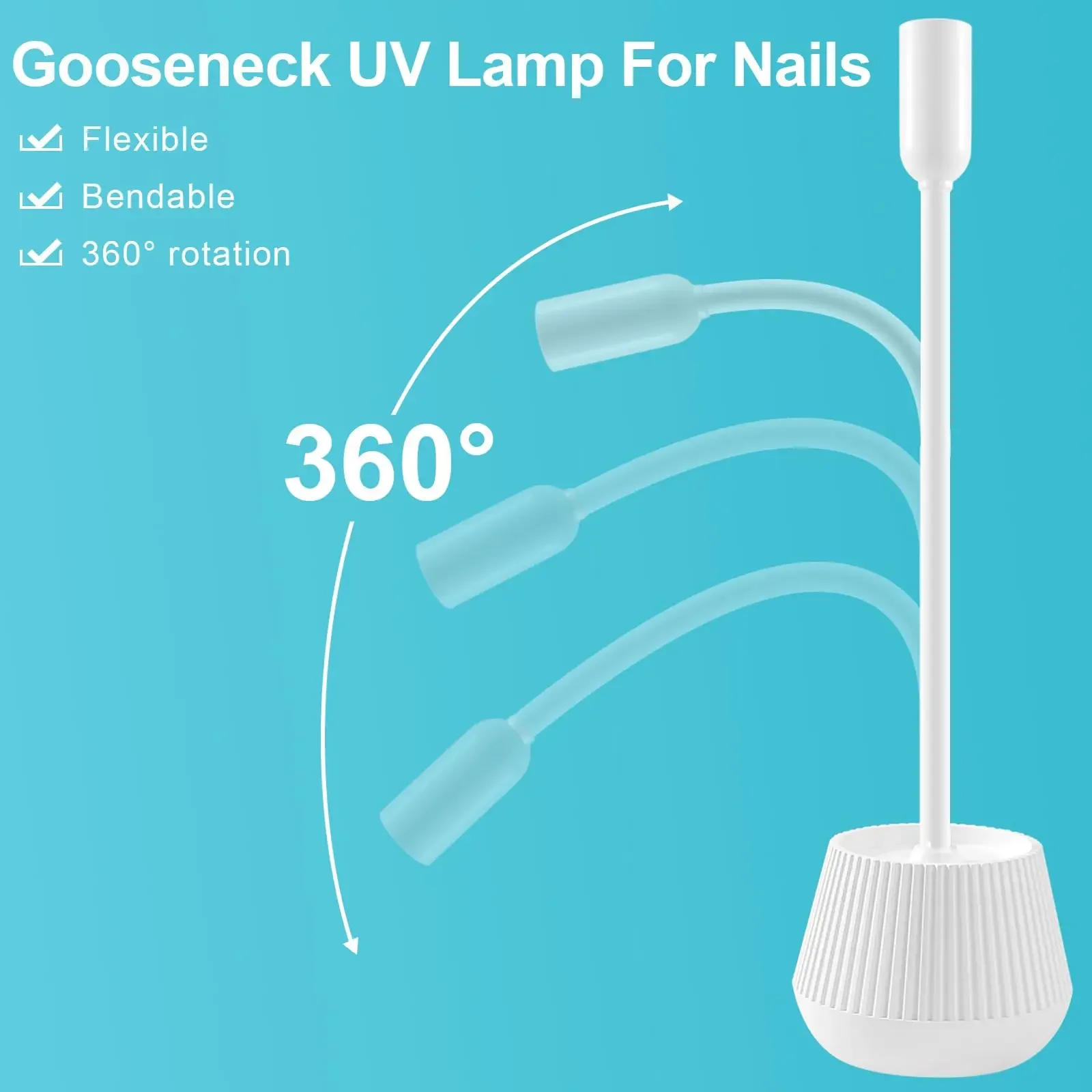 Mini lâmpada de unha LED UV, Mesa flexível portátil, Secador de unhas Luzes para Curar Todo o Gel, Mini Manicure Lâmpada para Ferramentas do Salão de Unhas