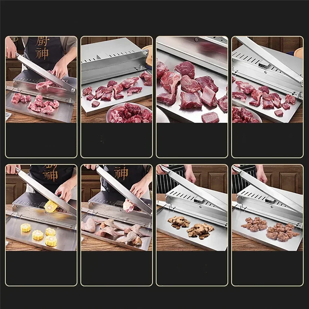 Home Kitchen Manual Frozen Meat Slicer Bone Cutting Tool Stainless Steel Minced Lamb Bone Meat Cutter Chicken Duck Fish Cutting