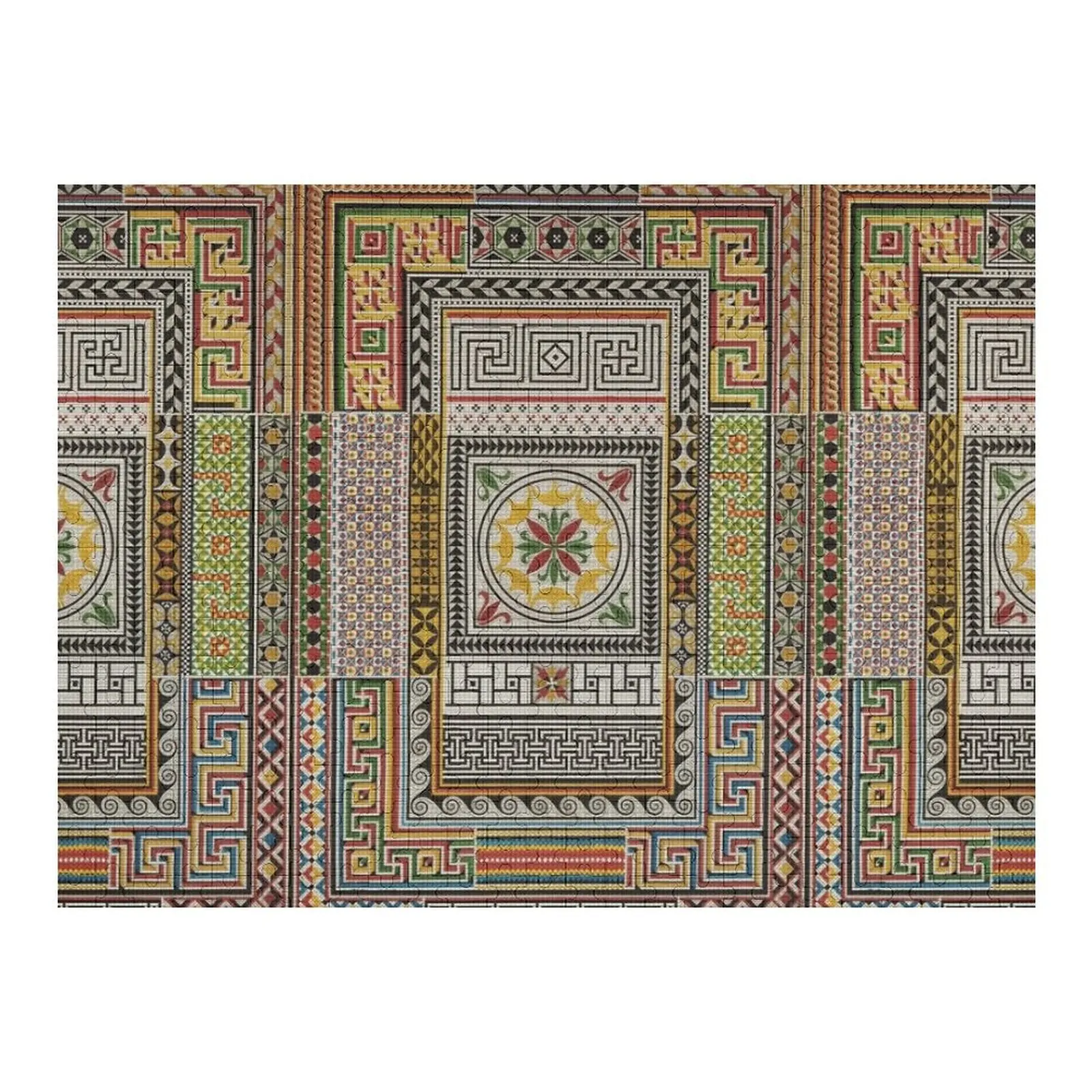 

POMPEII MOSAICS PATCHWORK Antique Roman Decor Jigsaw Puzzle Personalized Baby Object Baby Wooden Puzzle