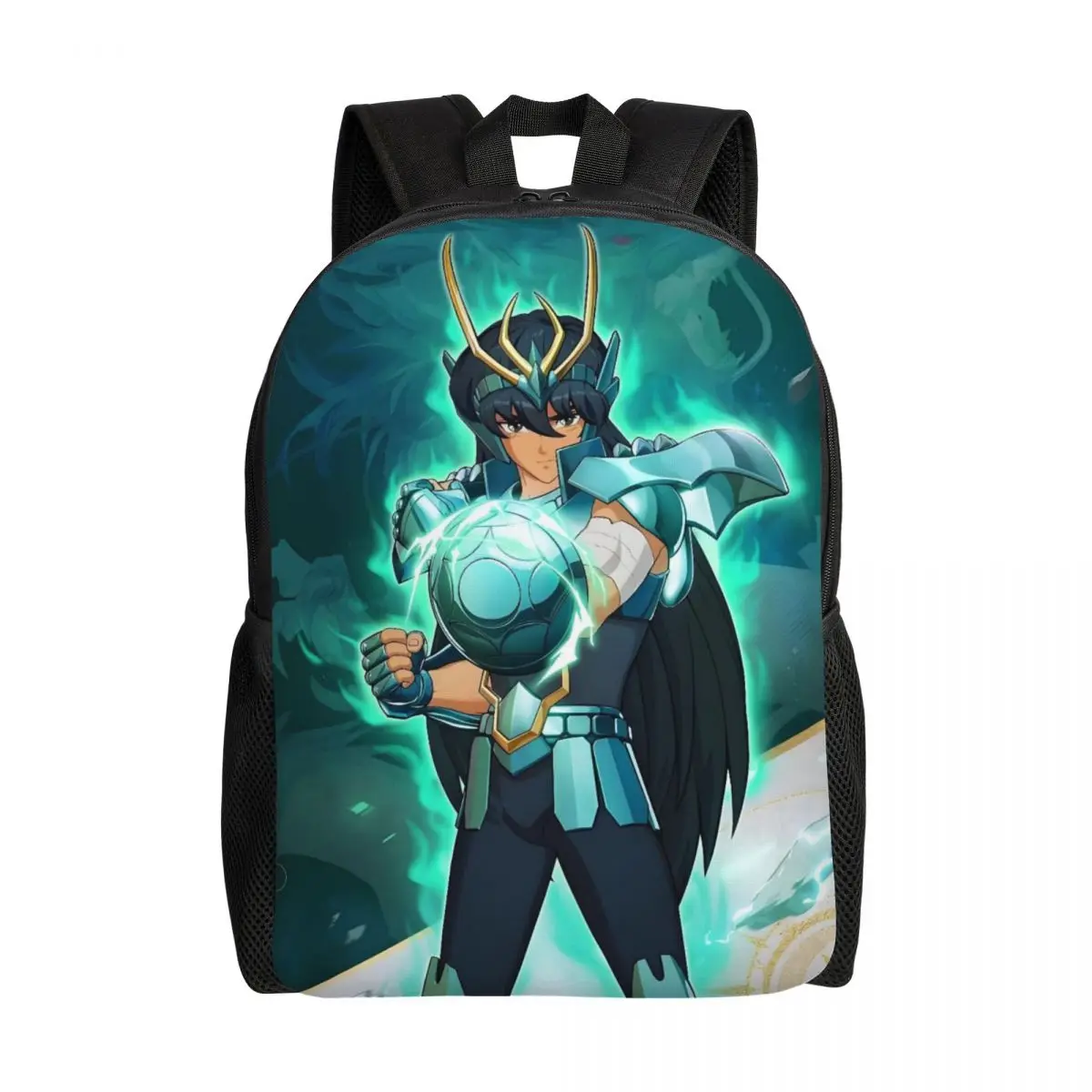 

Custom Saintes Seiya Anime Manga Backpacks for Men Women Water Resistant School College Bag Print Bookbag