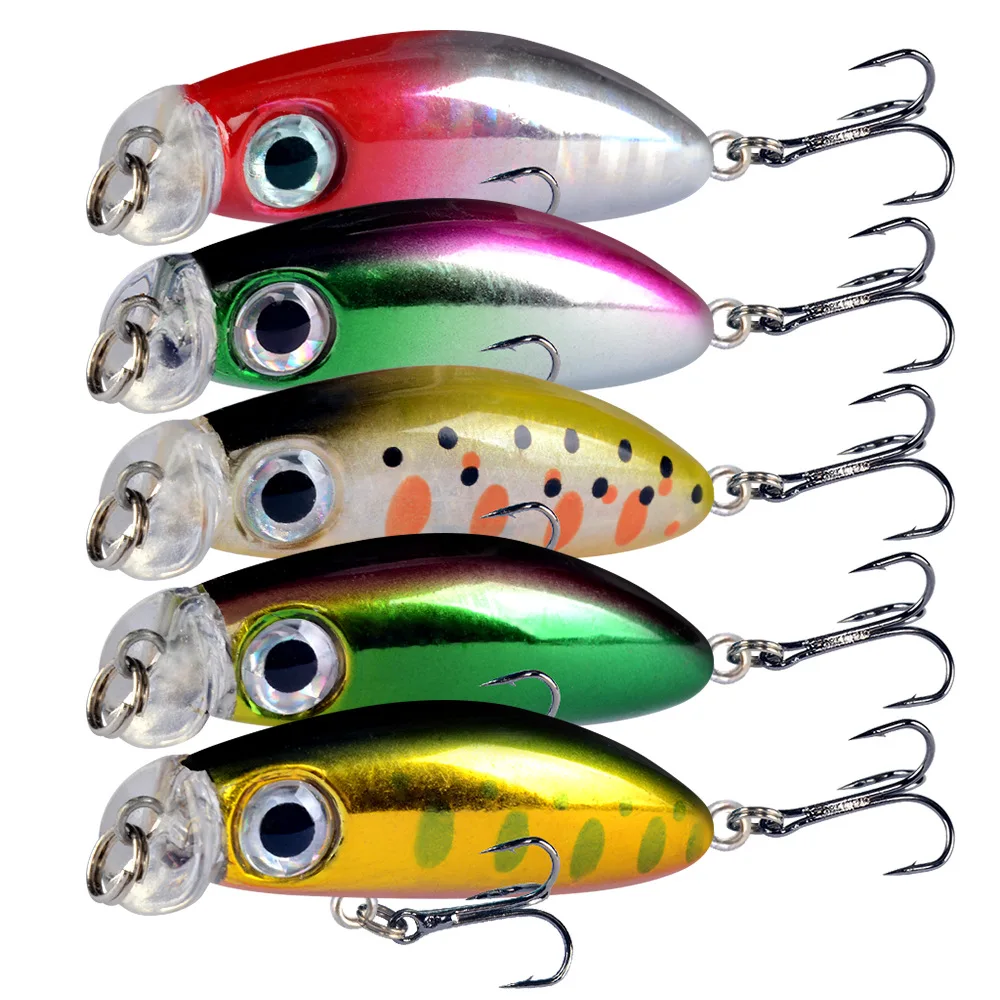 

4.3cm2.5g Slowly Sinking Minnow Fishing Lure Hard Bait Bass Pike Wobblers Crankbait Carp Fishing