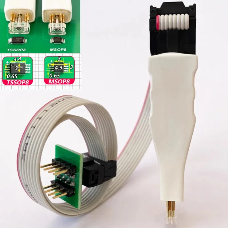 Tssop8 SOIC8 SOP8 Msop8 mini PCB chip burning test fixture probe download programming cable probe