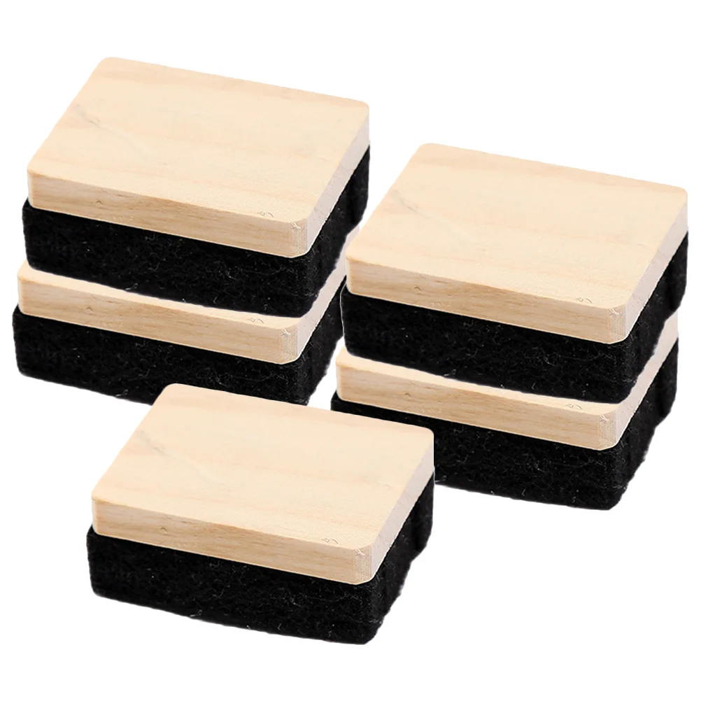 

5Pcs Blackboard Erasers Wooden Felt Chalkboard Cleaner Lightweight Portable Classroom Supplies Teacher Office Use