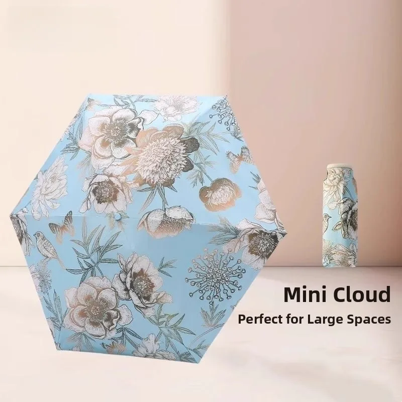 

Portable Capsule Umbrella Cloud Design Sunade UV Protection Rain Umbrella Cact Carrng Carbon Fiber Four Seasons