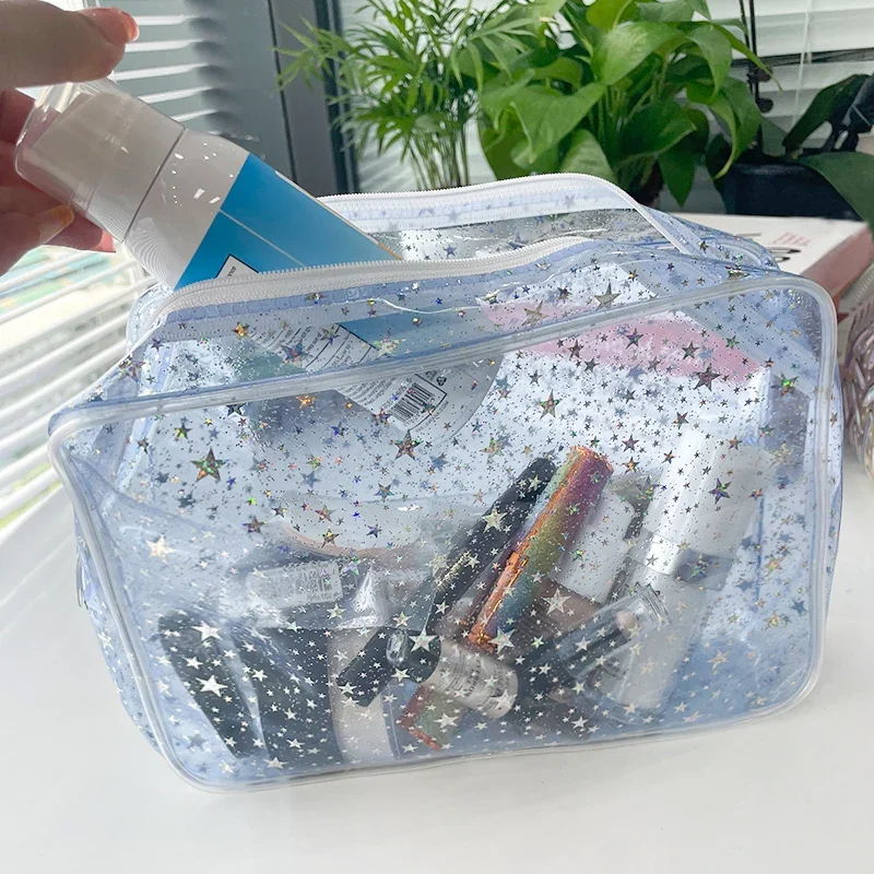 Portable Travel Wash Bag Female Transparent Waterproof Makeup Storage Pouch Large Capacity Cosmetic Organizer Beauty Women Case