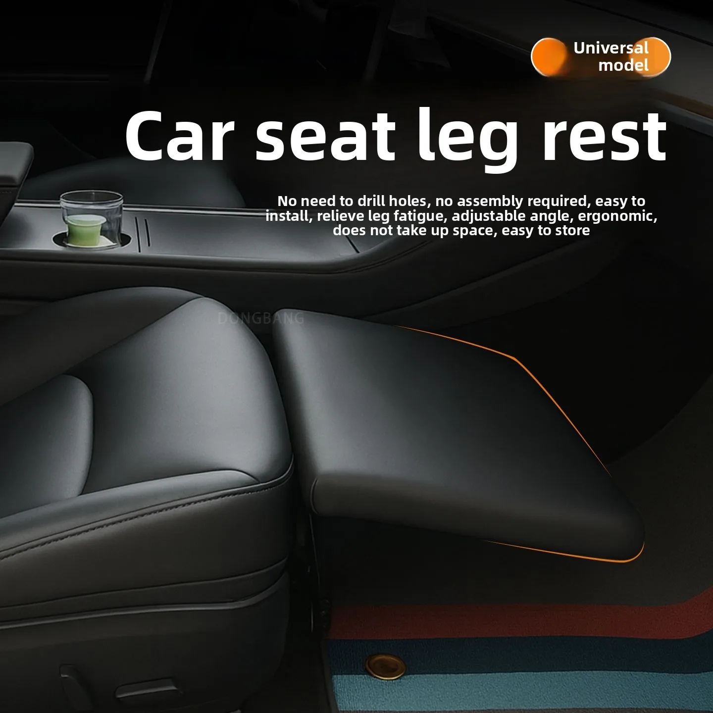 No Drill Foldable Car Seat Leg Rest Extension For Front Driver And Passenger Seat Adjustable Car Foot Rest Extender Leg Support
