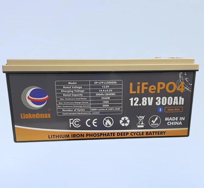 Lifepo4  battery Grade A 12.8V 300ah  Lithium ion phosphate   for for Solar Power System RV Campers Golf Cart Off-road