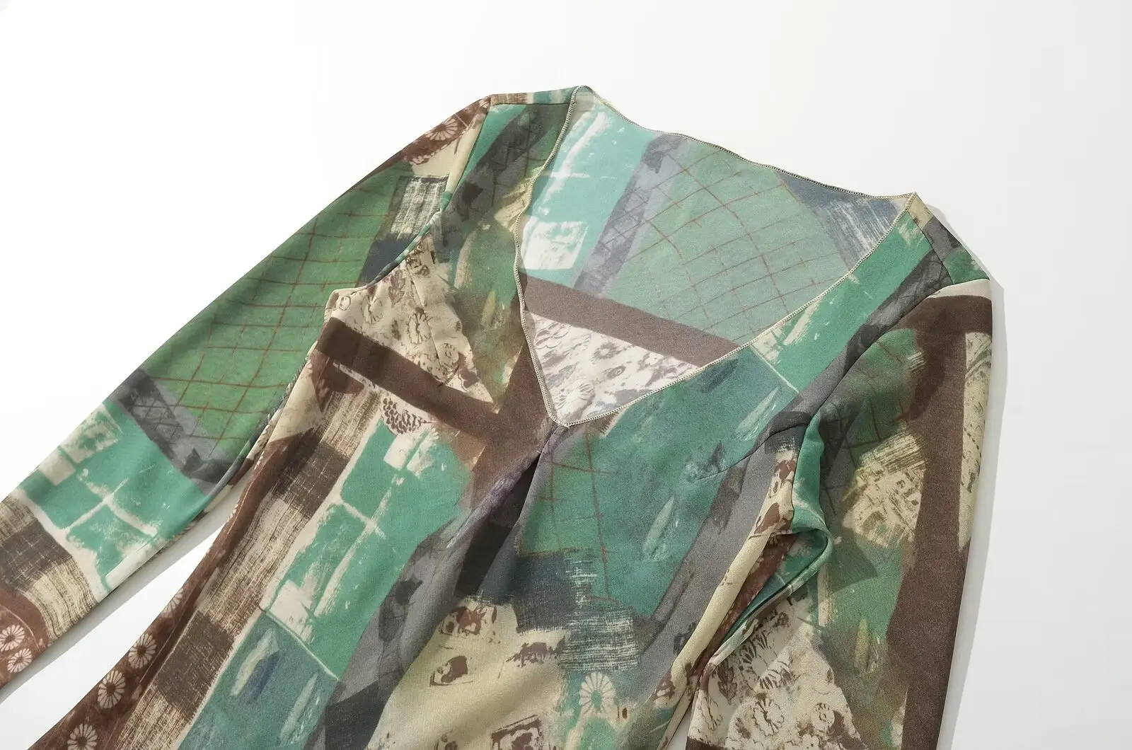 Sexy Ele Faionable Donna Lungo Dr JNLEAOG Autunno Nuovo arrivo Vintage Design Mid-Century Stampato Tubo dritto Dr