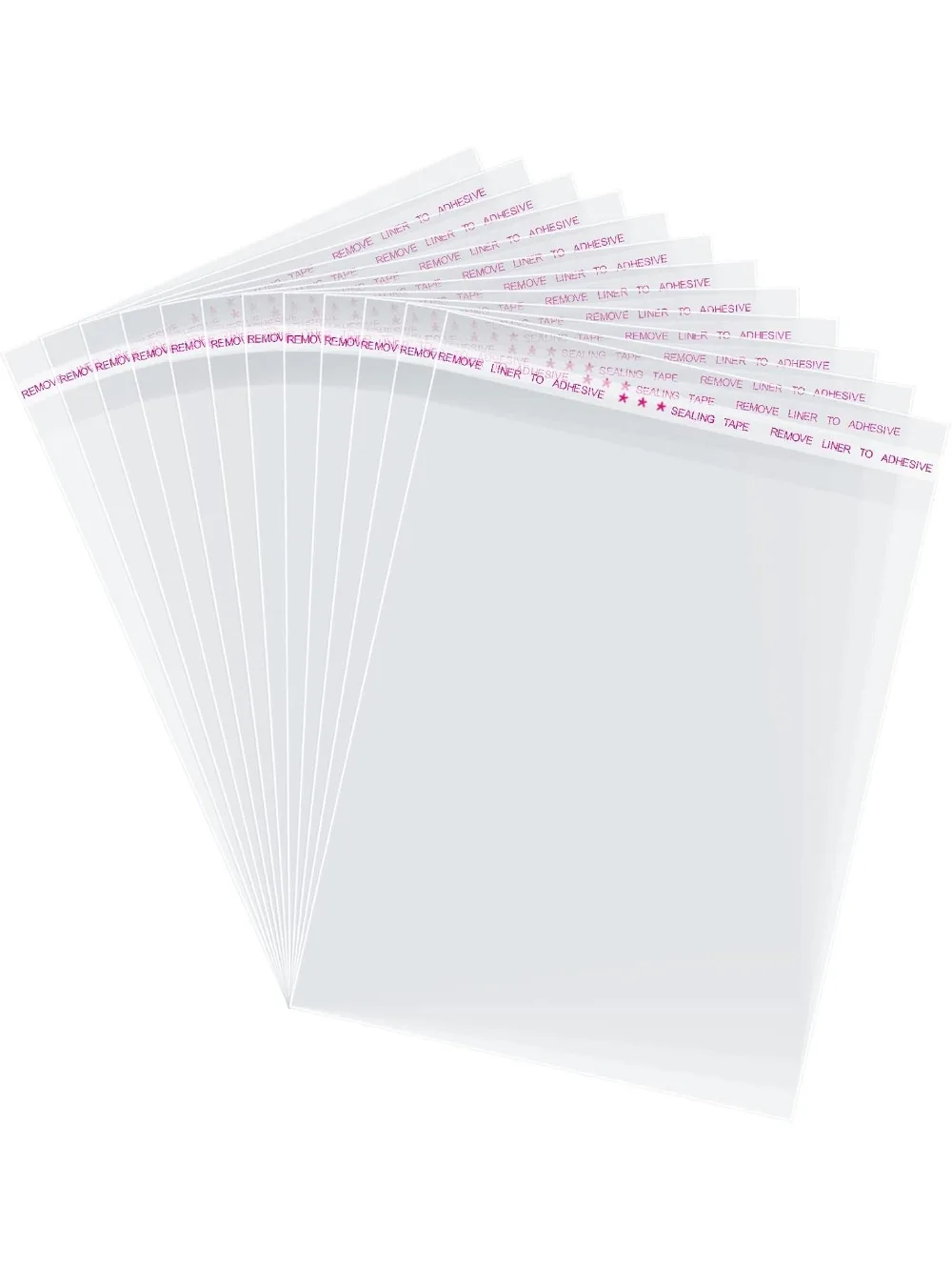 200 Pcs 5x7 Inch Clear Resealable Cellophane Bags, Self-Sealing for Cookies & Party Favors