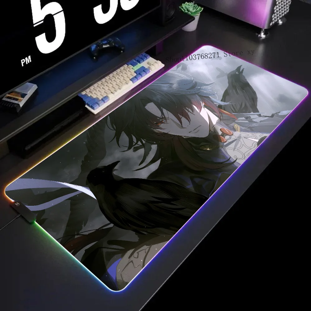 

Blade Honkai Star Rail Mousepad XXL RGB Gaming Mouse Pads HD Black Gamer Accessories Large LED